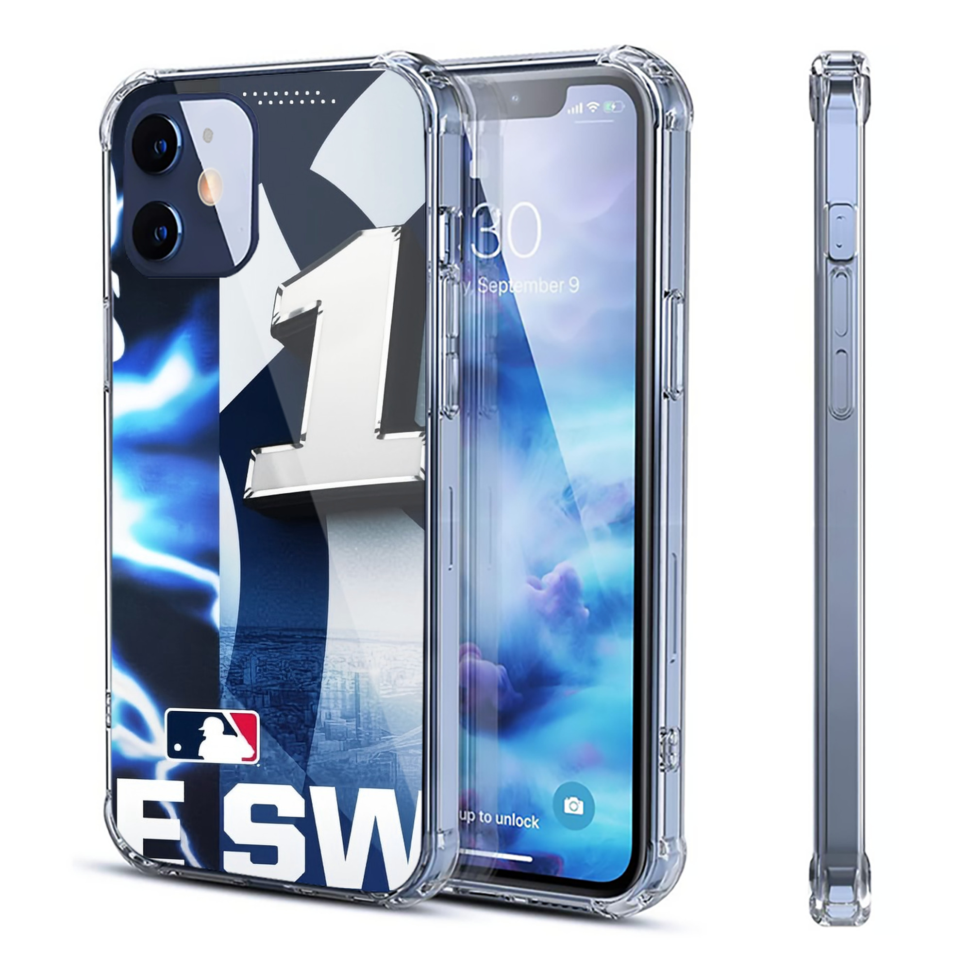 Aaron Judge First to 40 Home Runs In One Swing Clear IPhone 12 Case – Soft TPU With UV Print – Enhanced Drop Protection, Precise Fit, Anti-Fingerprint, Customizable Design, Scratch-Resistant, Yellow-Resistant